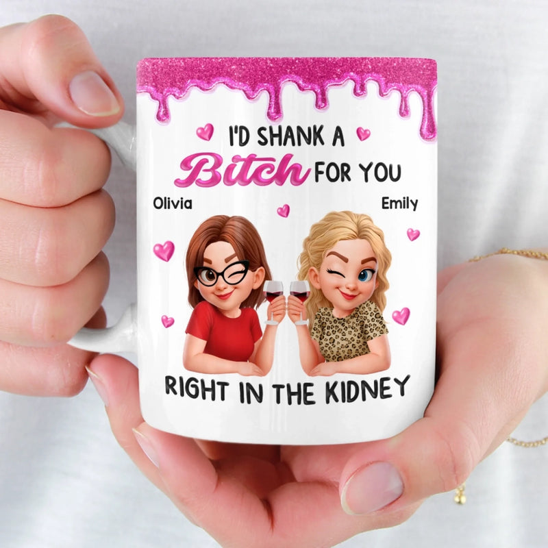 Custom Mug - Personalized Best Friend Birthday Gifts For Women, Besties, Sisters, BFF - Smiles Brewed Daily