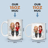 Custom Mug - Personalized Best Friend Birthday Gifts For Women, Besties, Sisters, BFF - You Make My Heart Smile