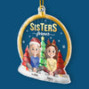 Custom Acrylic Ornament - Personalized Best Friend Christmas Birthday Gifts For Women, Besties, Sisters, BFF - Candy Canes And Cozy Talks