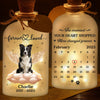 Custom Photo Glass Bottle LED Light - Personalized Pet Memorial Sympathy Gifts For Dogs, Cats - Always With Me In Spirit