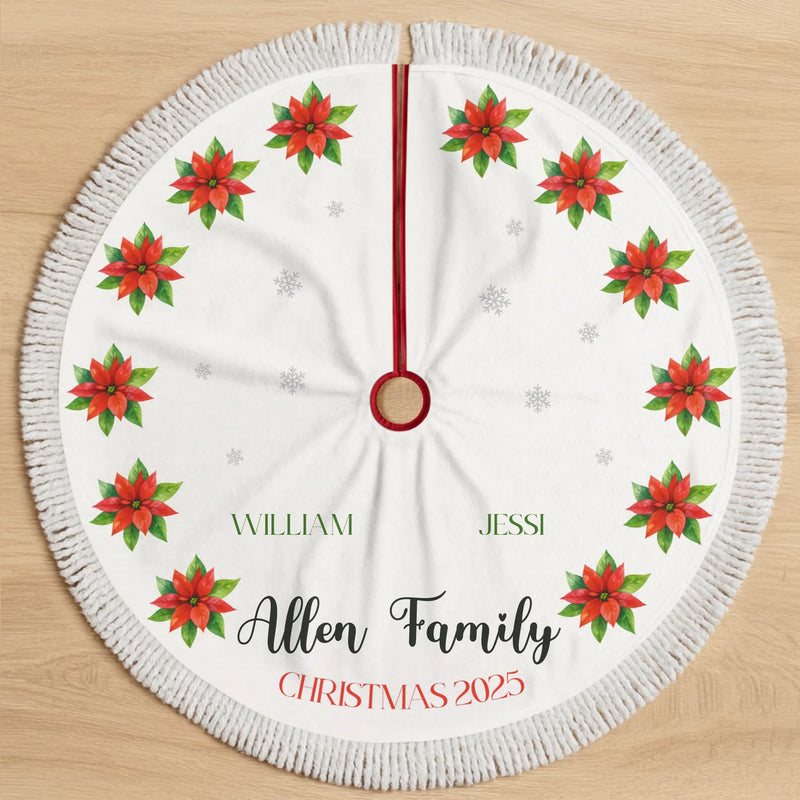 Custom Tree Skirt - Personalized Christmas Birthday Gifts For Mom, Dad, Brother, Sister, Kids - Magic Starts Here