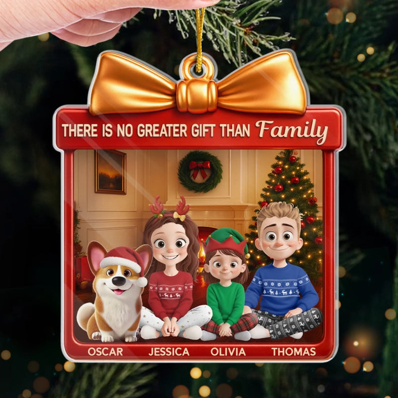 Custom Acrylic Ornament - Personalized Christmas Birthday Gifts For Mom, Dad, Brother, Sister, Kids - Hearts Bloom Together