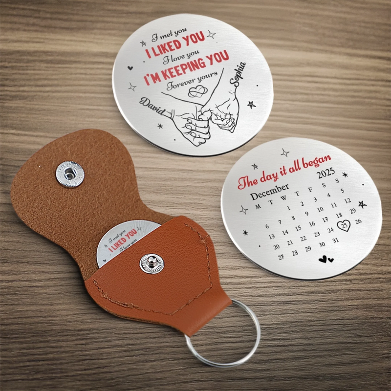 Custom Pocket Hug - Personalized Anniversary Wedding Gifts For Husband And Wife, Him And Her - Forever In My Palm