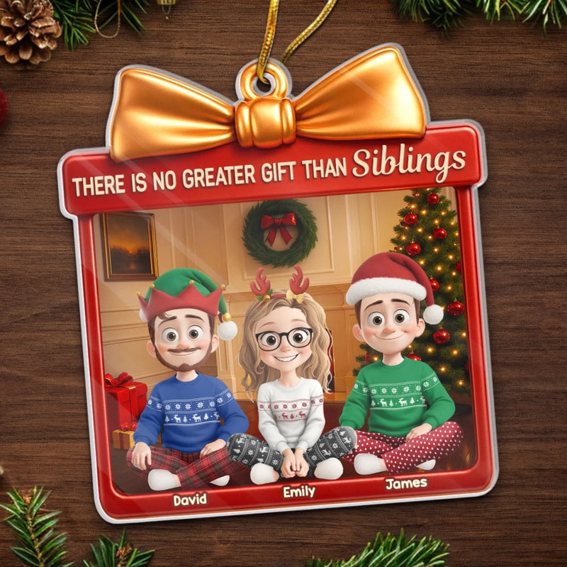 Custom Acrylic Ornament - Personalized Christmas Birthday Gifts For Brother, Sister - Home Glows Bright