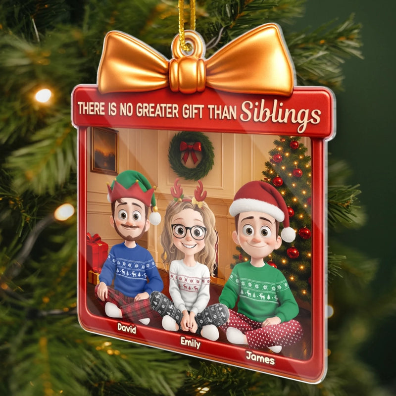 Custom Acrylic Ornament - Personalized Christmas Birthday Gifts For Brother, Sister - Home Glows Bright