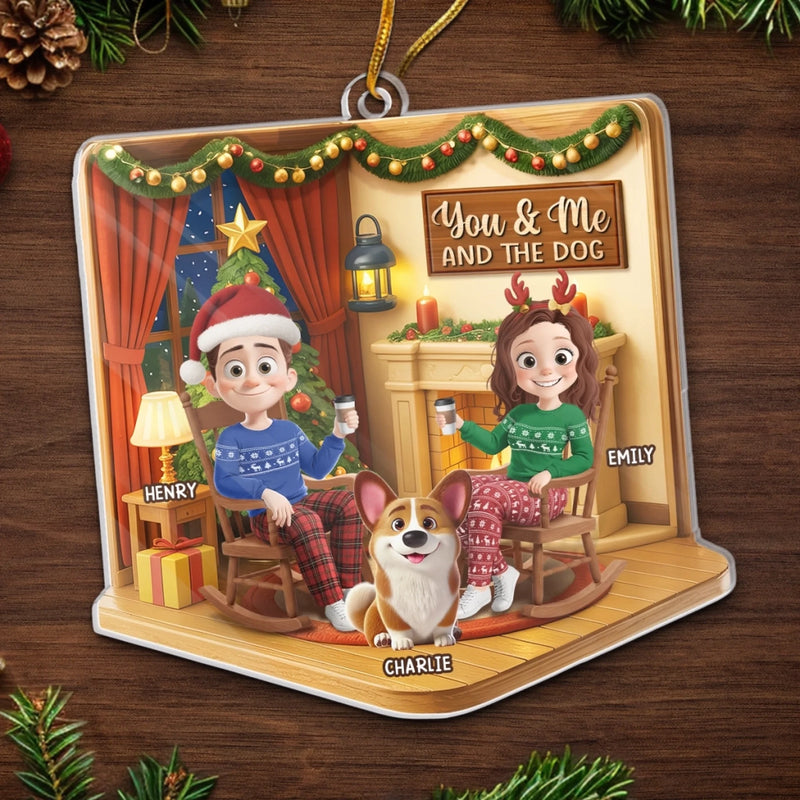 Custom Acrylic Ornament - Personalized Anniversary Christmas Wedding Gifts For Husband And Wife, Dog Cat Lovers - The Pawfect Little Family