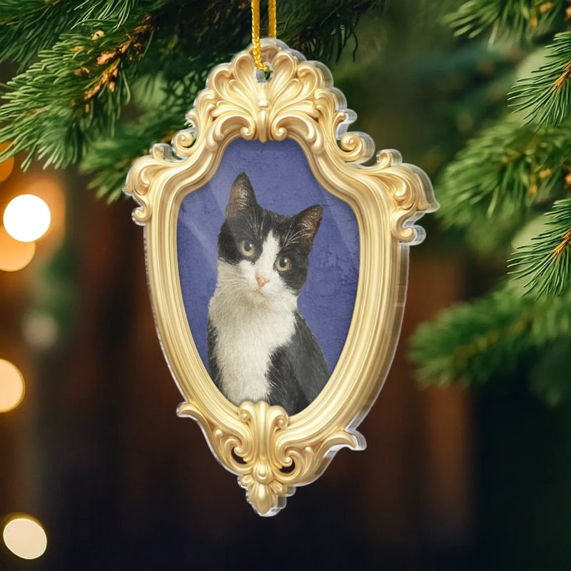Custom Photo Acrylic Ornament - Personalized Christmas Birthday Gifts For Dog Cat Lovers, Dog Dad And Mom, Cat Owners - My Heart Belongs To My Pet