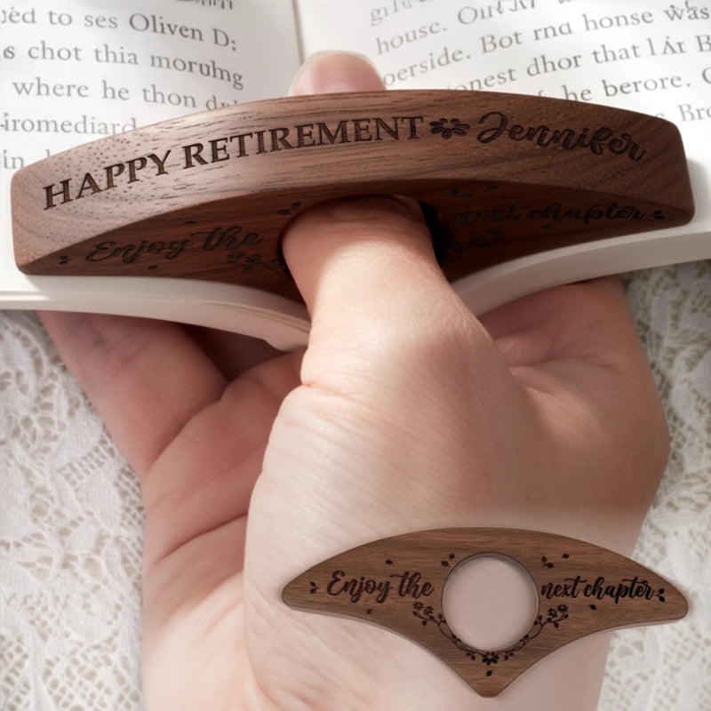 Custom Book Page Holder - Personalized Christmas Bookish Retirement Gifts For Book Lovers, Bookworms, Readers - Time To Read, Rest And Rediscover Life