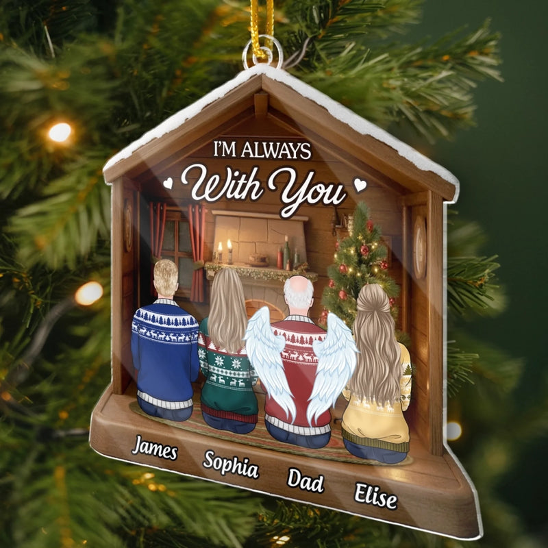 Custom Acrylic Ornament - Personalized Christmas Memorial Sympathy Gifts For Loss Of Mom, Dad - Your Love Forever Lives In Me