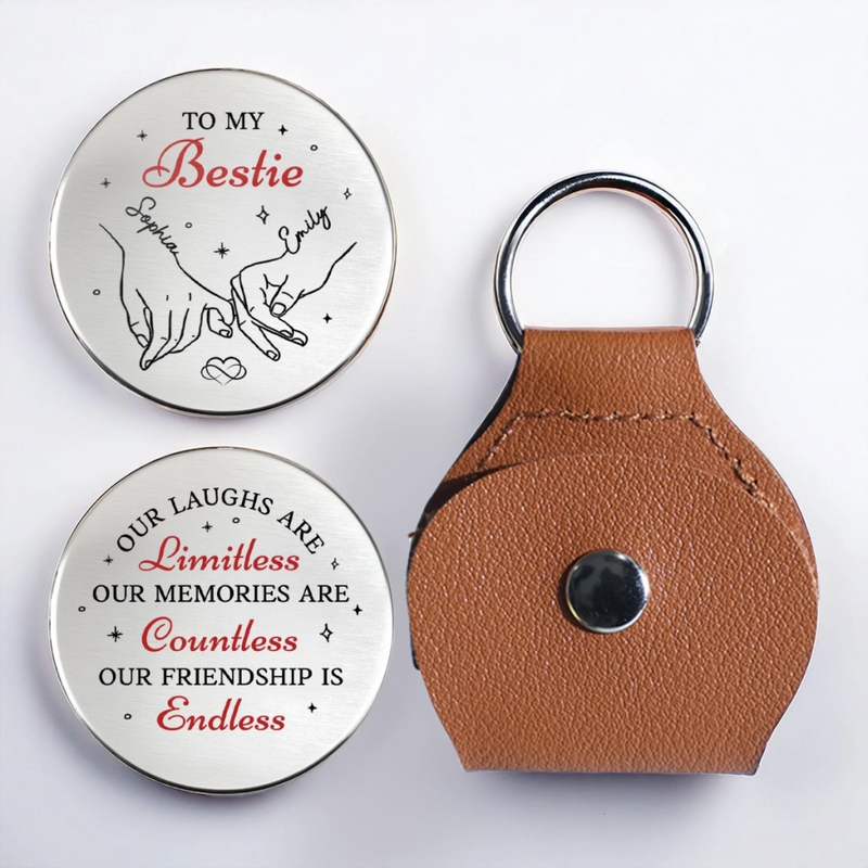Custom Pocket Hug - Personalized Best Friend Birthday Gifts For Women, Besties, Sisters, BFF - Right Here Always