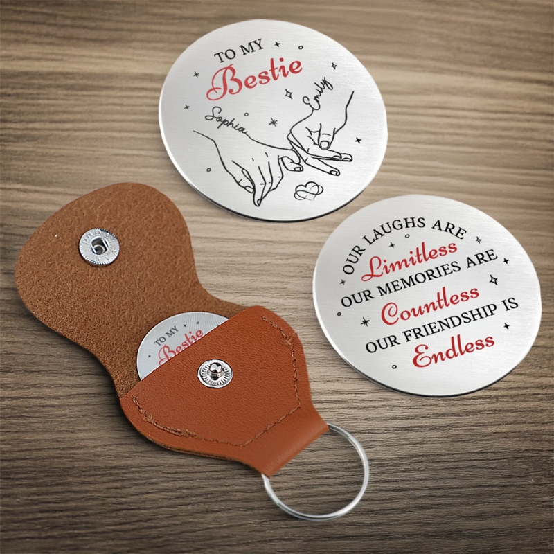 Custom Pocket Hug - Personalized Best Friend Birthday Gifts For Women, Besties, Sisters, BFF - Right Here Always
