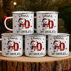 Custom Snowman Enamel Camping Mug - Personalized Christmas Birthday Gifts For Kids - Tiny Laughs Fill The Holiday Air