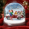 Custom Acrylic Snow Globe - Personalized  Anniversary Christmas Wedding Gifts For Husband And Wife, Gifts For Cat Lovers, Cat Mom And Dad - You Me And The Cat