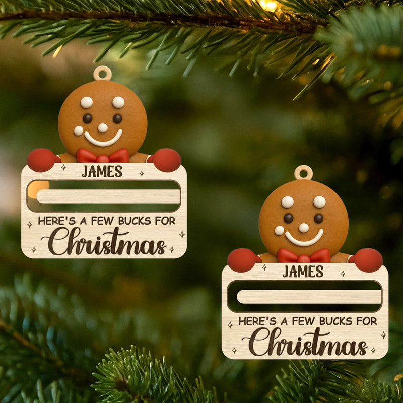 Custom Wooden Money Holder Ornament - Personalized Christmas Birthday Gifts For Kids - Little Stars Of Christmas Joy