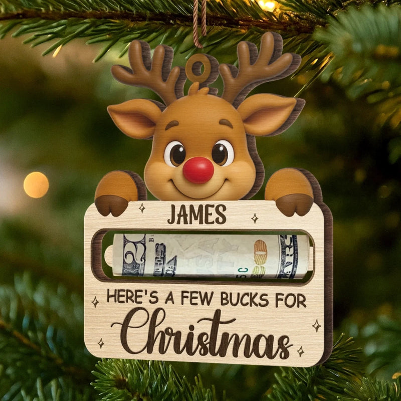 Custom Wooden Money Holder Ornament - Personalized Christmas Birthday Gifts For Kids - Little Stars Of Christmas Joy