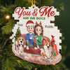 Custom Acrylic Ornament - Personalized Anniversary Christmas Wedding Gifts For Husband And Wife, Dog Cat Lovers - Fetching Memories Together