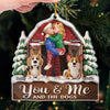 Custom Acrylic Ornament - Personalized Anniversary Christmas Wedding Gifts For Husband And Wife, Dog Cat Lovers - Cuddle Weather With My Favorite Pack