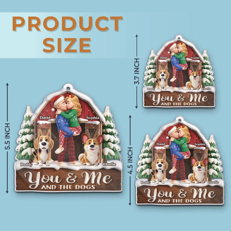 Custom Acrylic Ornament - Personalized Anniversary Christmas Wedding Gifts For Husband And Wife, Dog Cat Lovers - Cuddle Weather With My Favorite Pack