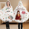 Custom Poncho Wearable Blanket - Personalized Christmas Bookish Gifts For Book Lovers, Bookworms, Readers - Book Hangover In Progress