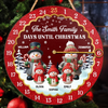 Custom Snowman Wooden Countdown Calendar - Personalized Christmas Birthday Gifts For Mom, Dad, Brother, Sister, Kids - Together We Grow In Joy