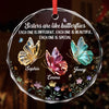 Custom Circle Glass Ornament - Personalized Best Friend Christmas Birthday Gifts For Women, Besties, Sisters, BFF - Forever Grateful For Our Friendship