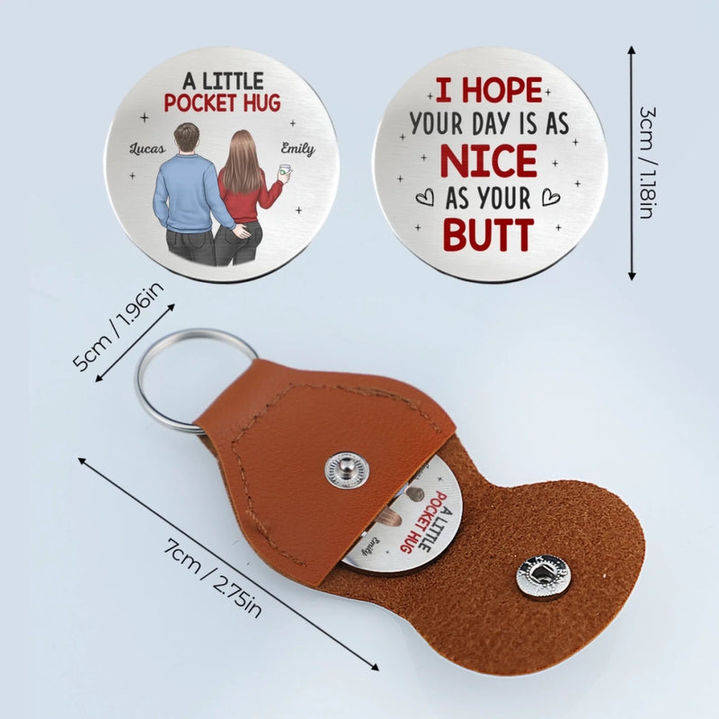 Custom Pocket Hug - Personalized Anniversary Christmas Wedding Gifts For Husband And Wife, Him And Her - A Daily Dose Of Love