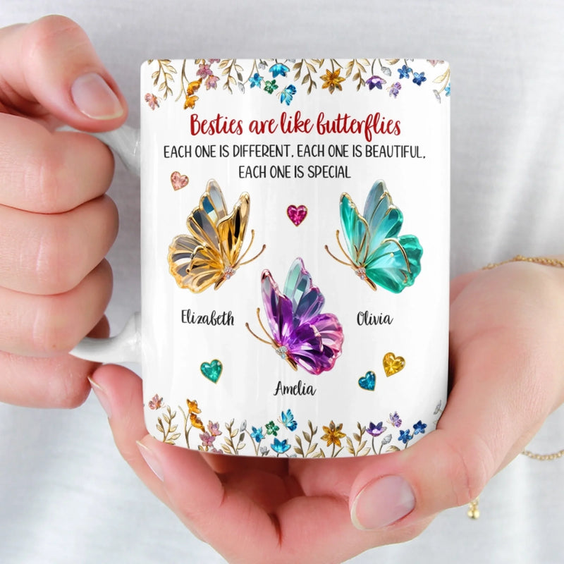 Custom Mug - Personalized Best Friend Birthday Gifts For Women, Besties, Sisters, BFF - Stay Soft Shine Bright