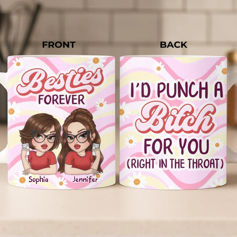 Custom Mug - Personalized Best Friend Birthday Gifts For Women, Besties, Sisters, BFF - Trust In Every Laugh