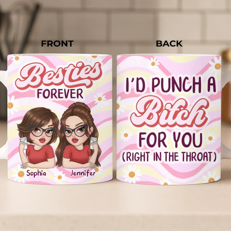 Custom Mug - Personalized Best Friend Birthday Gifts For Women, Besties, Sisters, BFF - Trust In Every Laugh