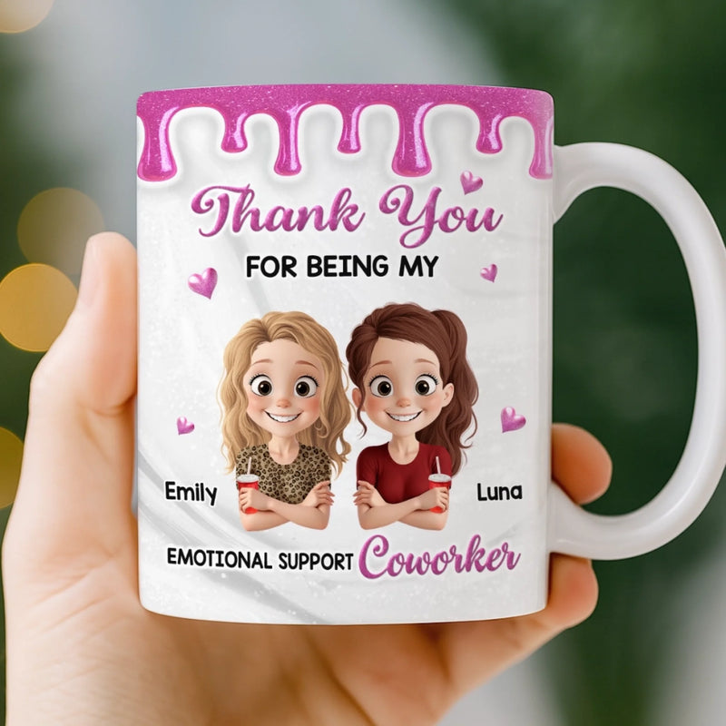 Custom Mug - Personalized Funny Gifts For Coworker, Work Bestie - Fueled By Meetings