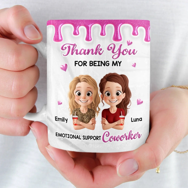 Custom Mug - Personalized Funny Gifts For Coworker, Work Bestie - Fueled By Meetings