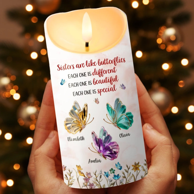 Custom LED Candle - Personalized Best Friend Christmas Birthday Gifts For Women, Besties, Sisters, BFF - My Calm Corner