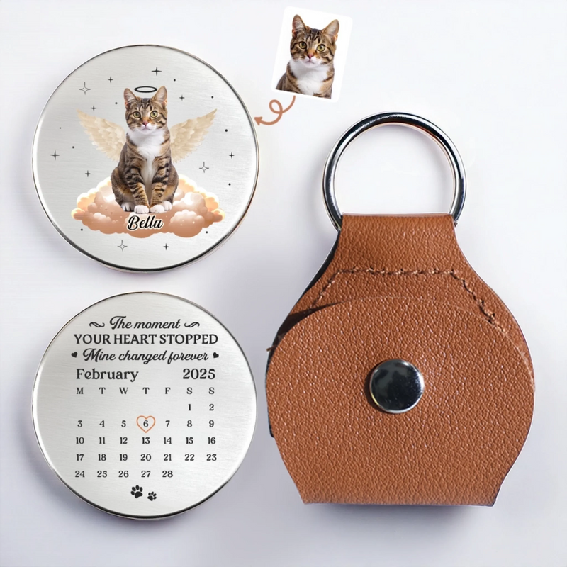 Custom Photo Pocket Hug - Personalized Pet Memorial Sympathy Gifts For Dogs, Cats - Pawprints Stay On My Heart