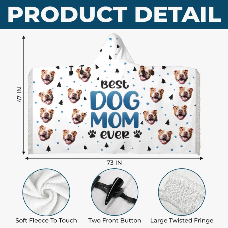 Custom Photo Poncho Wearable Blanket - Personalized Christmas Birthday Gifts For Dog Cat Lovers, Dog Dad And Mom, Cat Owners - Dog Hair Is My Glitter