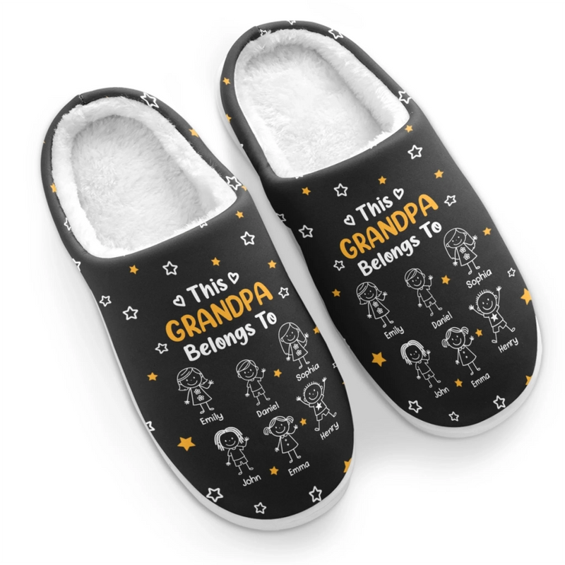 Custom Fluffy Slippers - Personalized Christmas Birthday Gifts For Mom, Dad, Grandma, Grandpa - Love Wrapped In Warmth