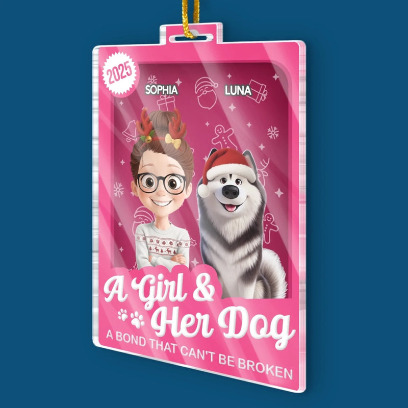 Custom Toy Box Acrylic Ornament - Personalized Christmas Birthday Gifts For Dog Lovers, Dog Dad And Mom - A Girl’s Best Friend Forever