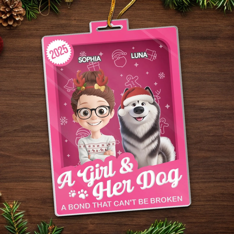 Custom Toy Box Acrylic Ornament - Personalized Christmas Birthday Gifts For Dog Lovers, Dog Dad And Mom - A Girl’s Best Friend Forever