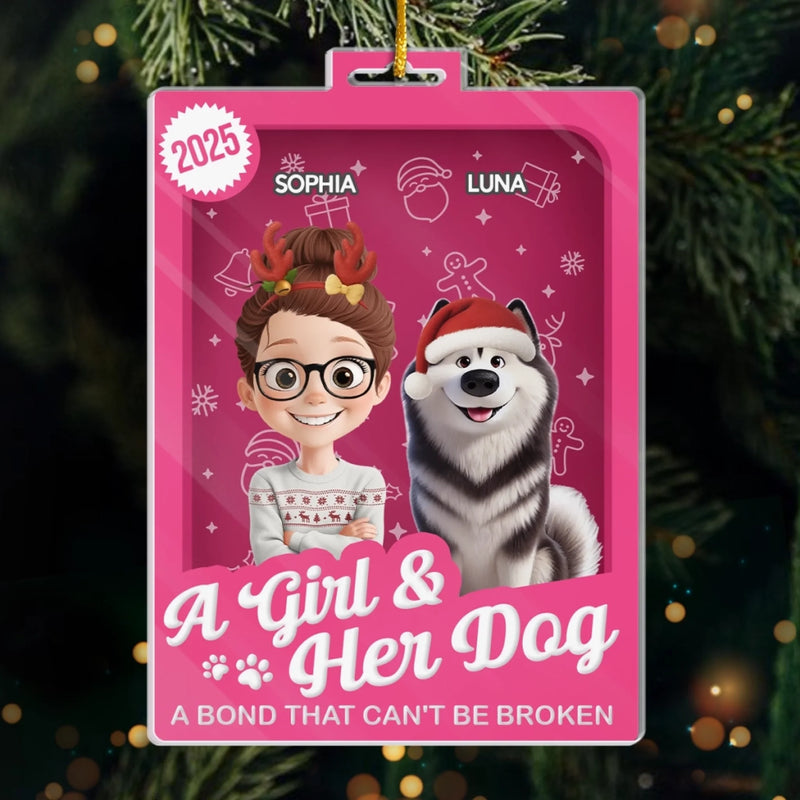 Custom Toy Box Acrylic Ornament - Personalized Christmas Birthday Gifts For Dog Lovers, Dog Dad And Mom - A Girl’s Best Friend Forever