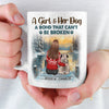 Custom Mug - Personalized Christmas Birthday Gifts For Dog Lovers, Dog Dad And Mom - The Best Therapist Has Fur