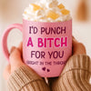 Custom 11OZ Glitter Matte Ceramic Mug - Personalized Best Friend Birthday Gifts For Women, Besties, Sisters, BFF - Smiles Shine Brighter With You