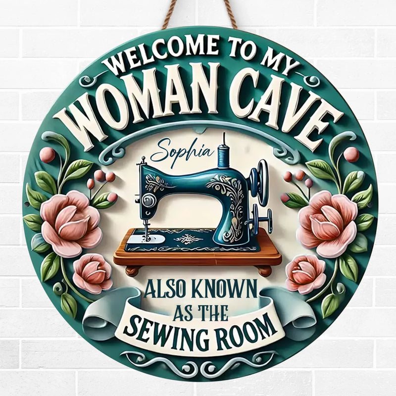 Where Stitches And Stories Come To Life - Family Personalized Custom Shaped Home Decor Wood Sign - House Warming Gift For Yourself, Best Friends, Siblings, Family Members