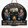 Camp, Chill, Repeat - Camping Personalized Custom Shaped Home Decor Wood Sign - House Warming Gift For Best Friends, BFF, Camping Lovers