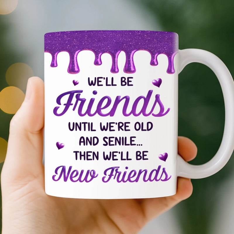 Custom Mug - Personalized Best Friend Christmas Birthday Gifts For Women, Besties, Sisters, BFF - Growing Laughing Dreaming Together