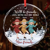 Custom Circle Glass Ornament - Personalized Best Friend Christmas Birthday Gifts For Women, Besties, Sisters, BFF - Still Laughing After All These Years