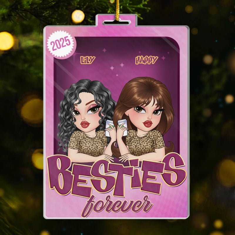 Custom Toy Box Acrylic Ornament - Personalized Best Friend Christmas Birthday Gifts For Women, Besties, Sisters, BFF - Different Souls Same Vibe