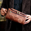Custom Engraved Leather Toiletry Bag - Personalized Birthday Gifts For Brother - Made For Your Journey