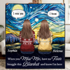 Custom Quilt Blanket - Personalized Memorial Sympathy Gifts For Loss Of Mom, Dad  - Love Stays Though You Are Gone