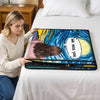 Custom Quilt Blanket - Personalized Memorial Sympathy Gifts For Loss Of Mom, Dad  - Love Stays Though You Are Gone