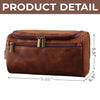 Custom Engraved Leather Toiletry Bag - Personalized Birthday Gifts For Husband - For The Man I Love