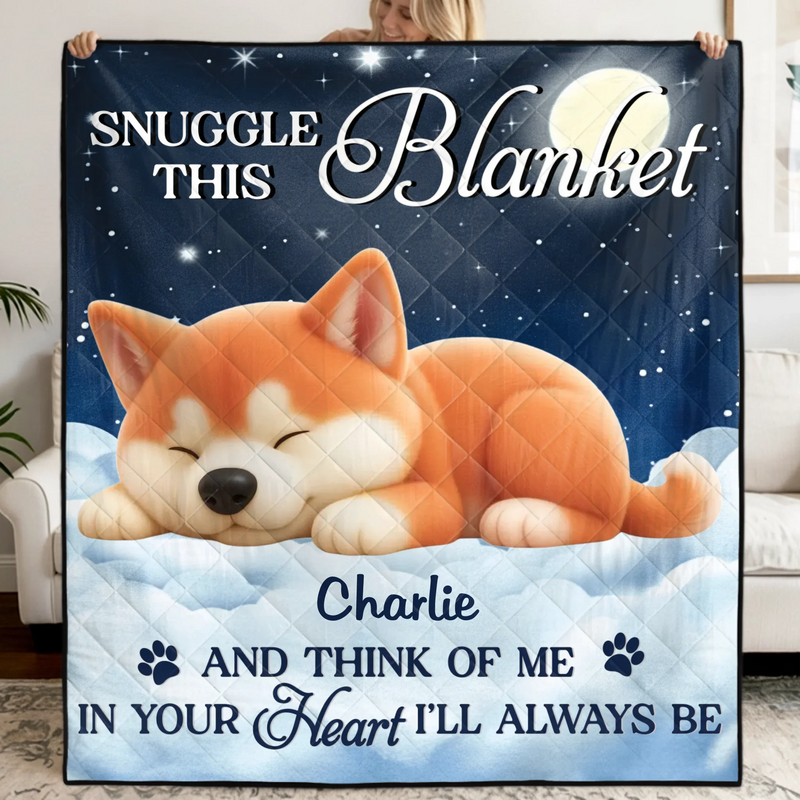 Custom Quilt Blanket - Personalized Pet Memorial Sympathy Gifts For Dogs, Cats - Your Love Still Waits At Home